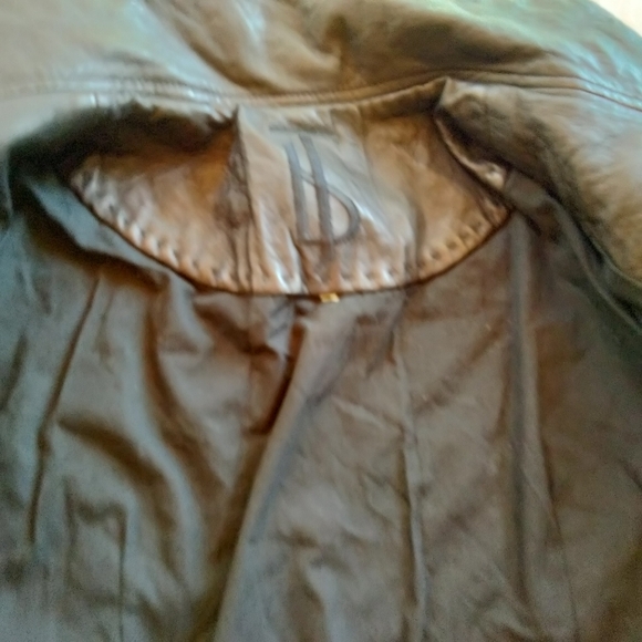 Tommy Bahama indigo palms Iridescent Leather Jacket! Size M-L - Picture 7 of 12